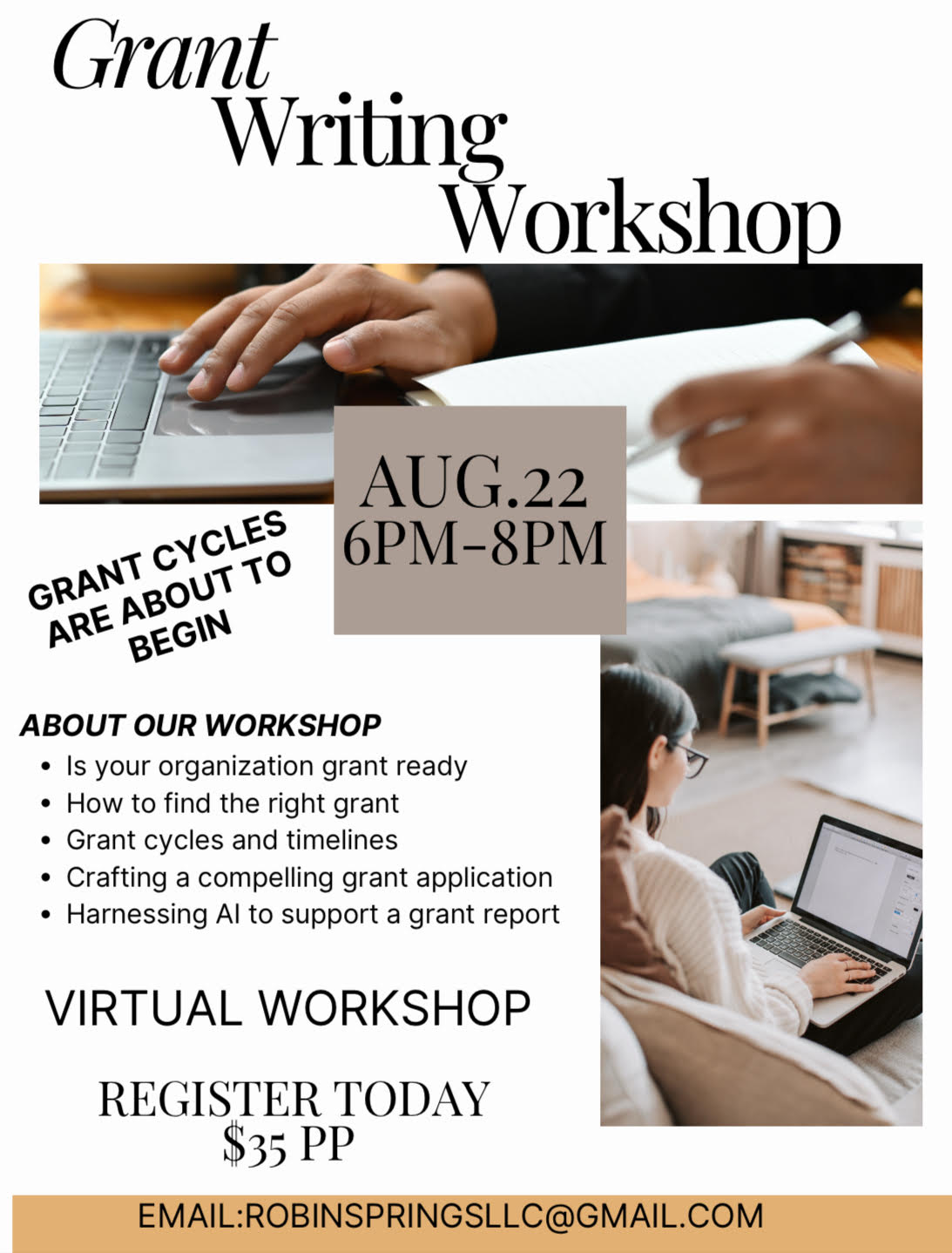Grant Writing Workshop (Virtual)