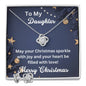To My Daughter - Merry Christmas Bundle Necklace and Earrings