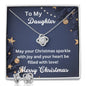 To My Daughter - Merry Christmas Bundle Necklace and Earrings