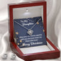 To My Daughter - Merry Christmas Bundle Necklace and Earrings