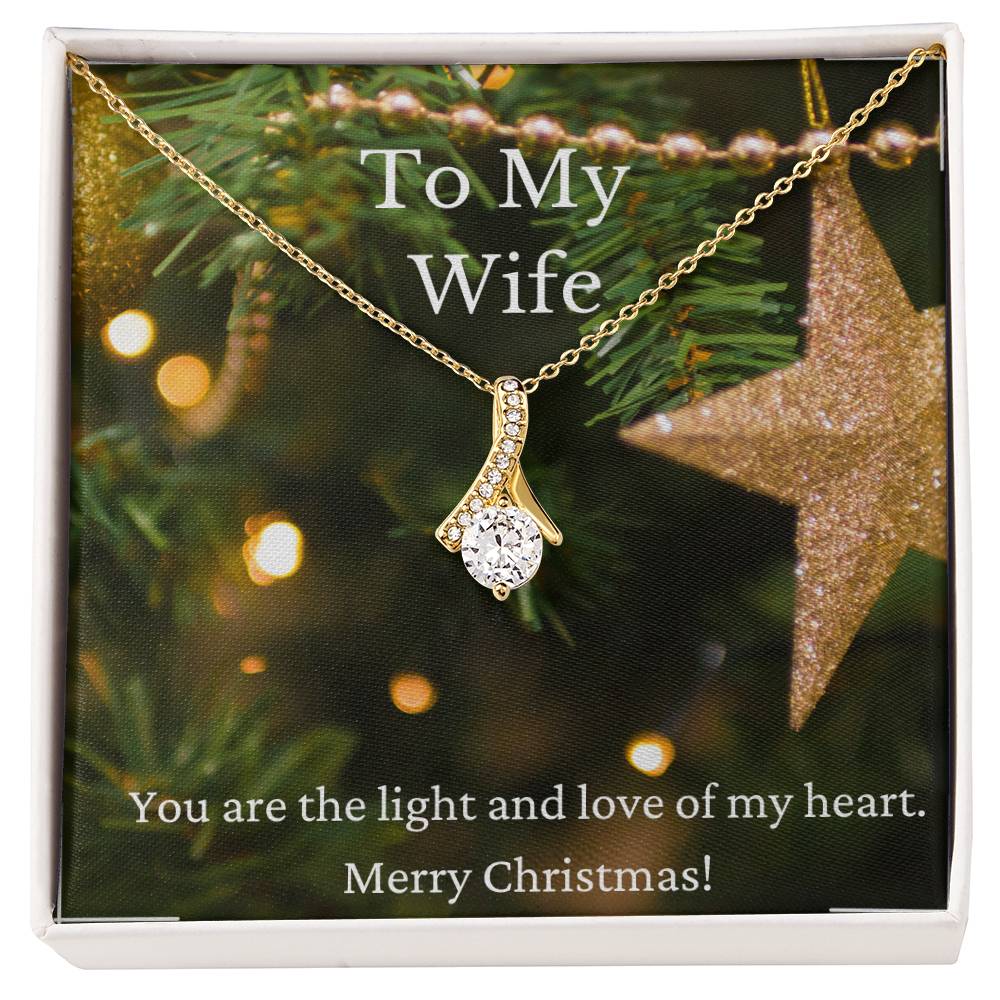 To My Wife - Merry Christmas Necklace