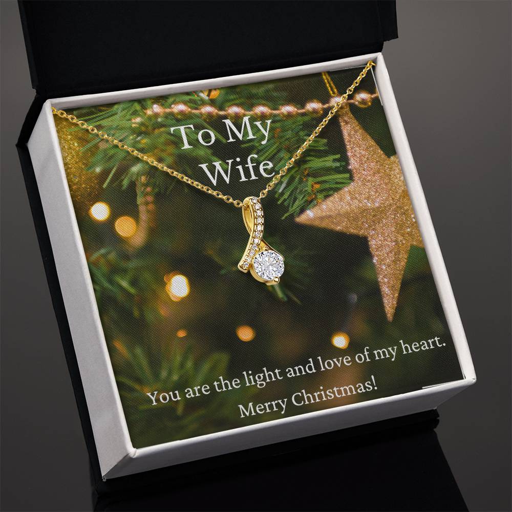 To My Wife - Merry Christmas Necklace