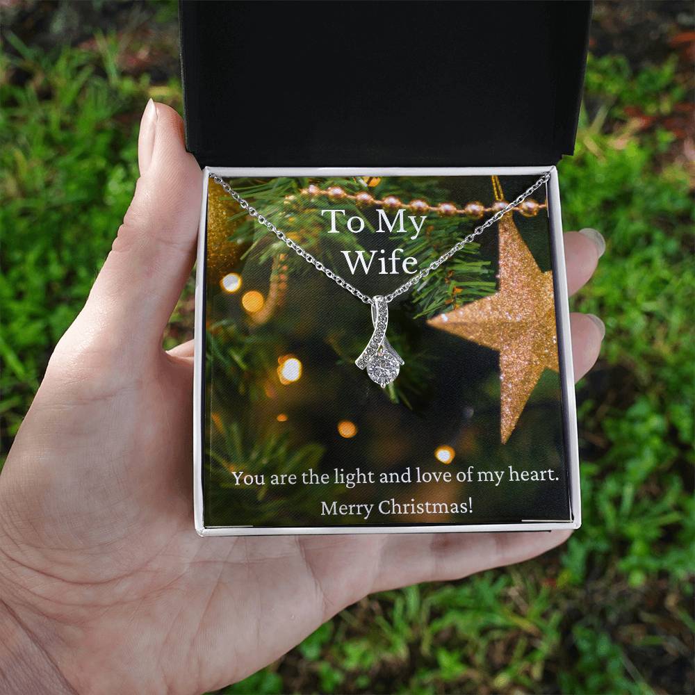 To My Wife - Merry Christmas Necklace