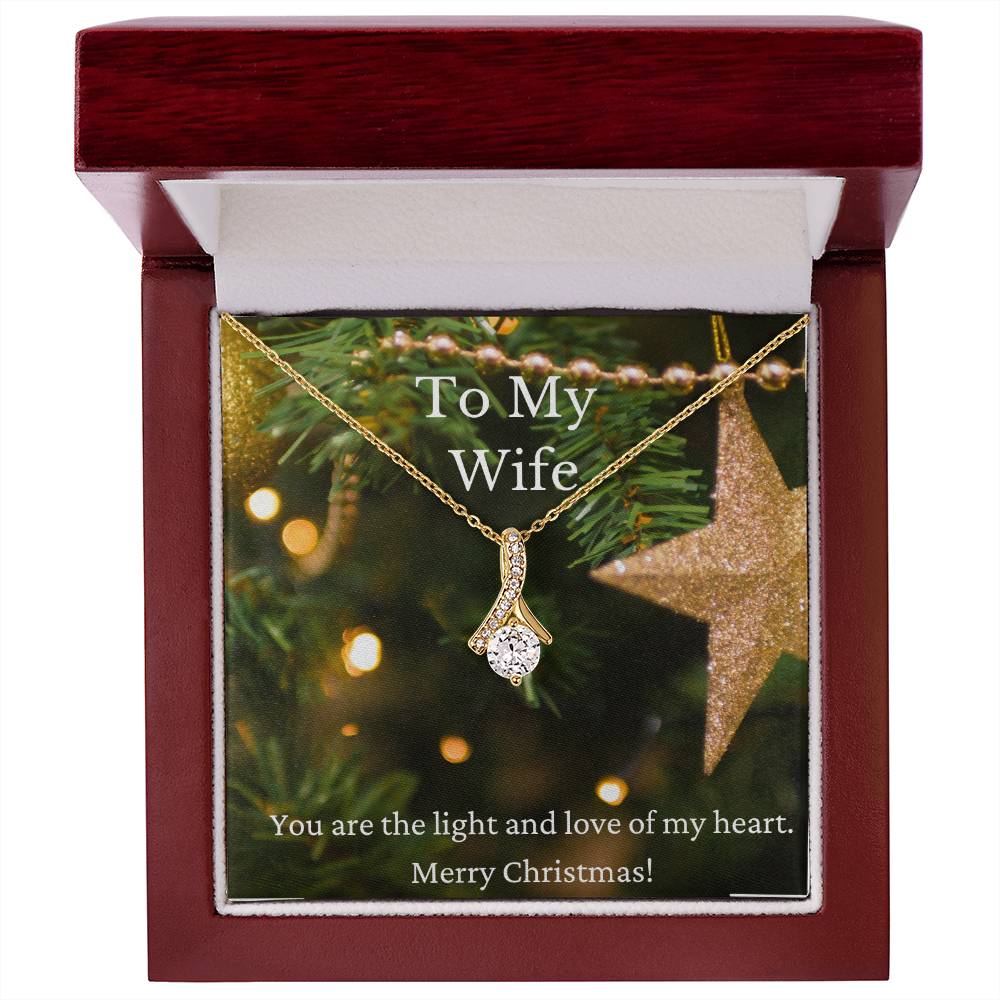 To My Wife - Merry Christmas Necklace