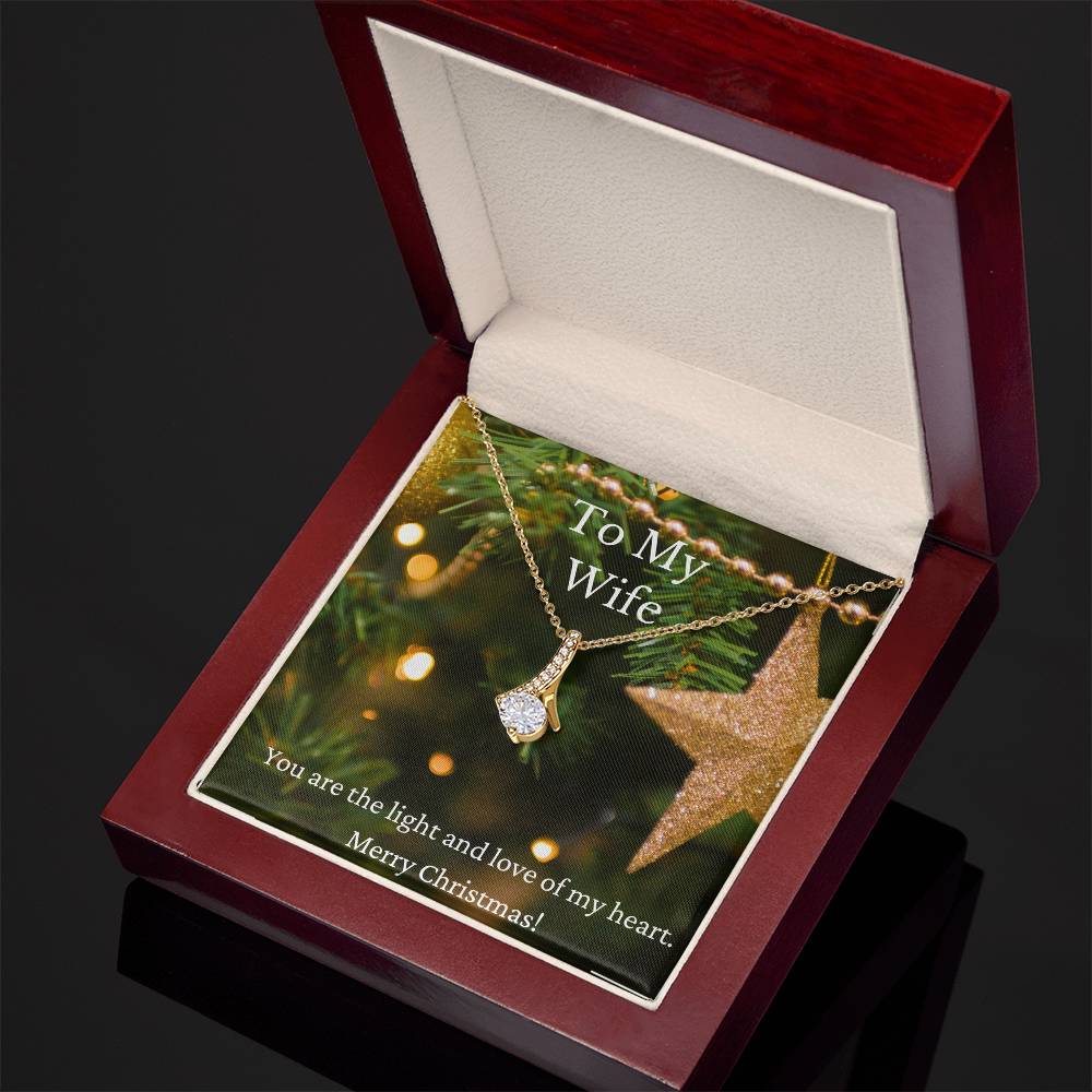 To My Wife - Merry Christmas Necklace