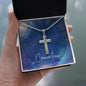 Stainless Cross Necklace with Ball Chain