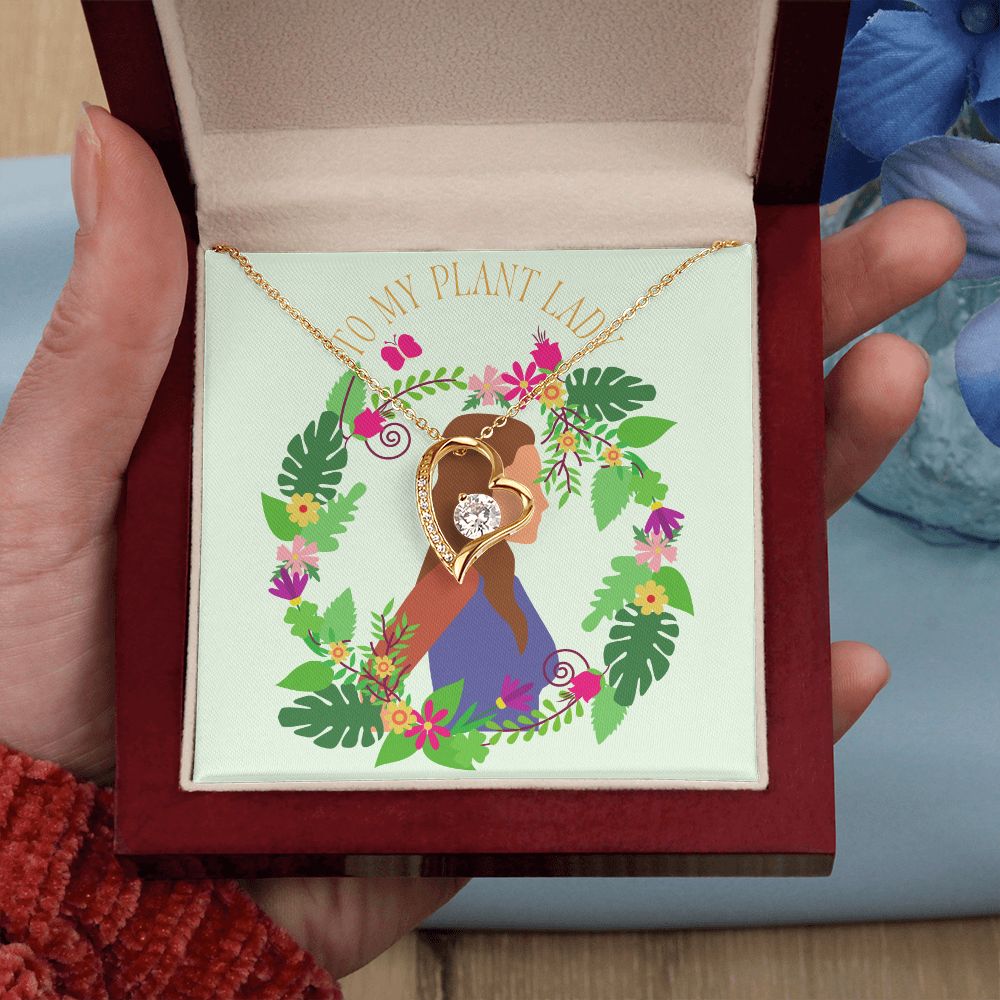 To My Plant Lady Necklace - Forever Heart