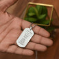 To My Son Dogtag