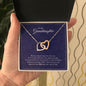 To My Granddaughter | Never Forget That I Love You - Interlocking Hearts necklace