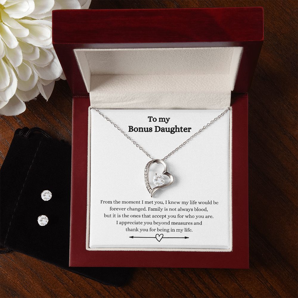 To My Bonus Daughter - Forever Love Heart