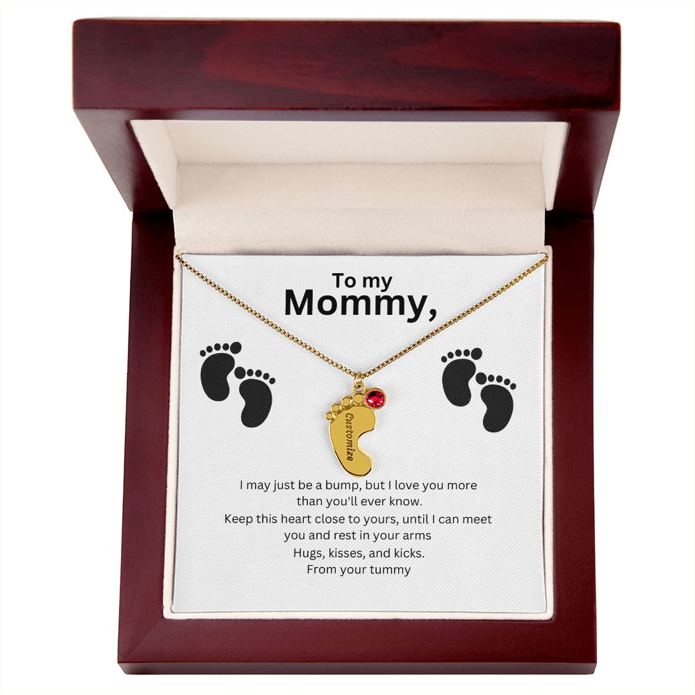 Mommy-To-Be Foot Necklace