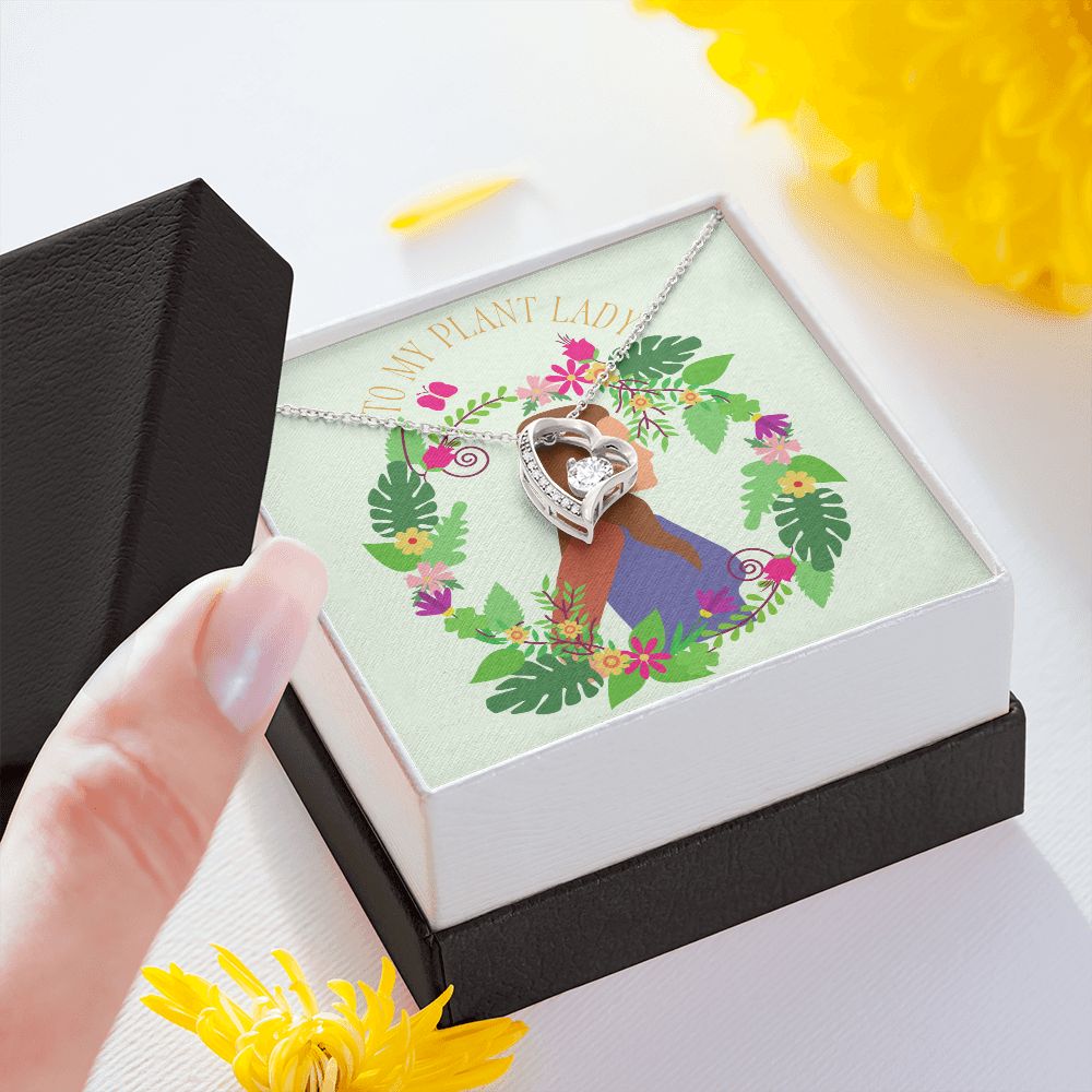 To My Plant Lady Necklace - Forever Heart