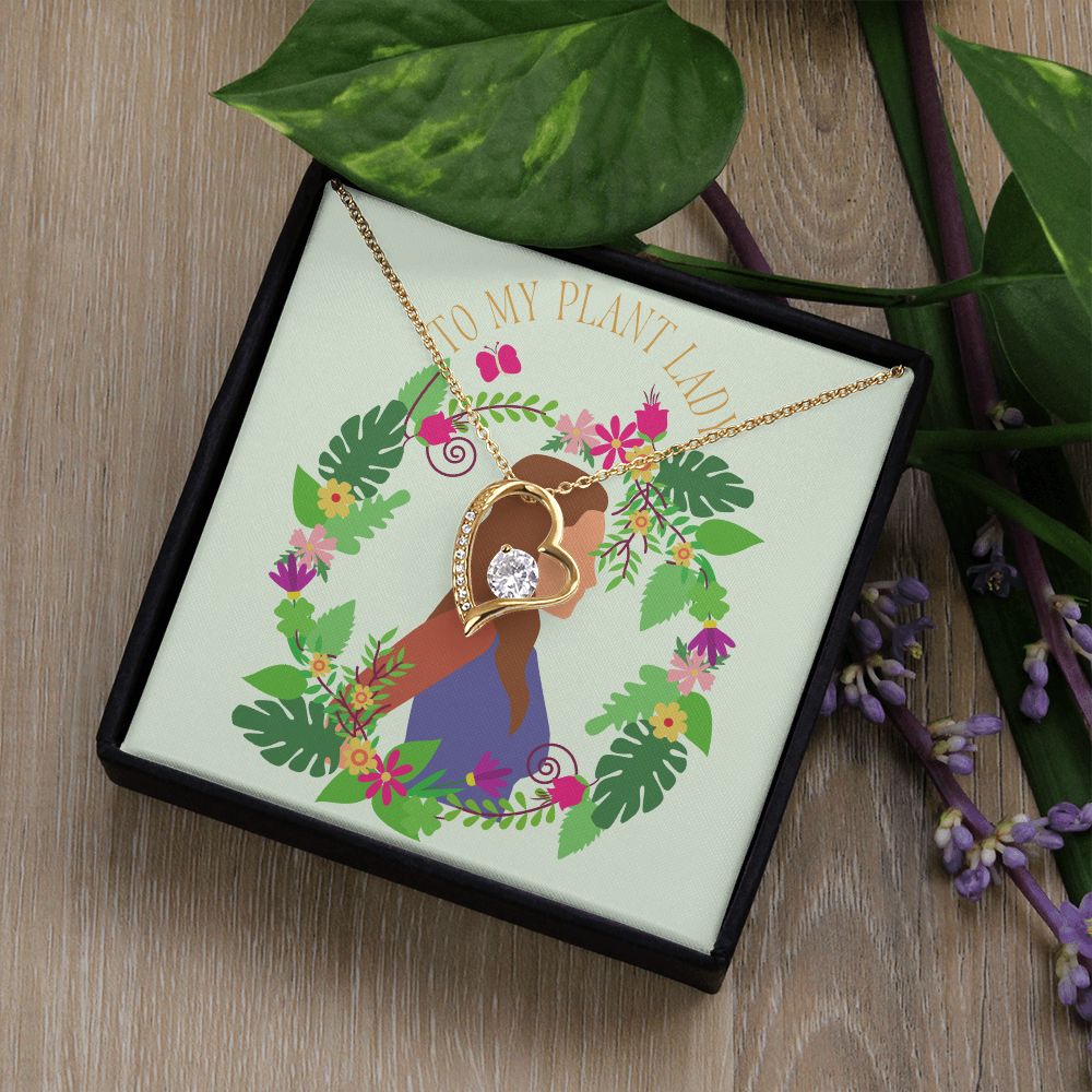 To My Plant Lady Necklace - Forever Heart