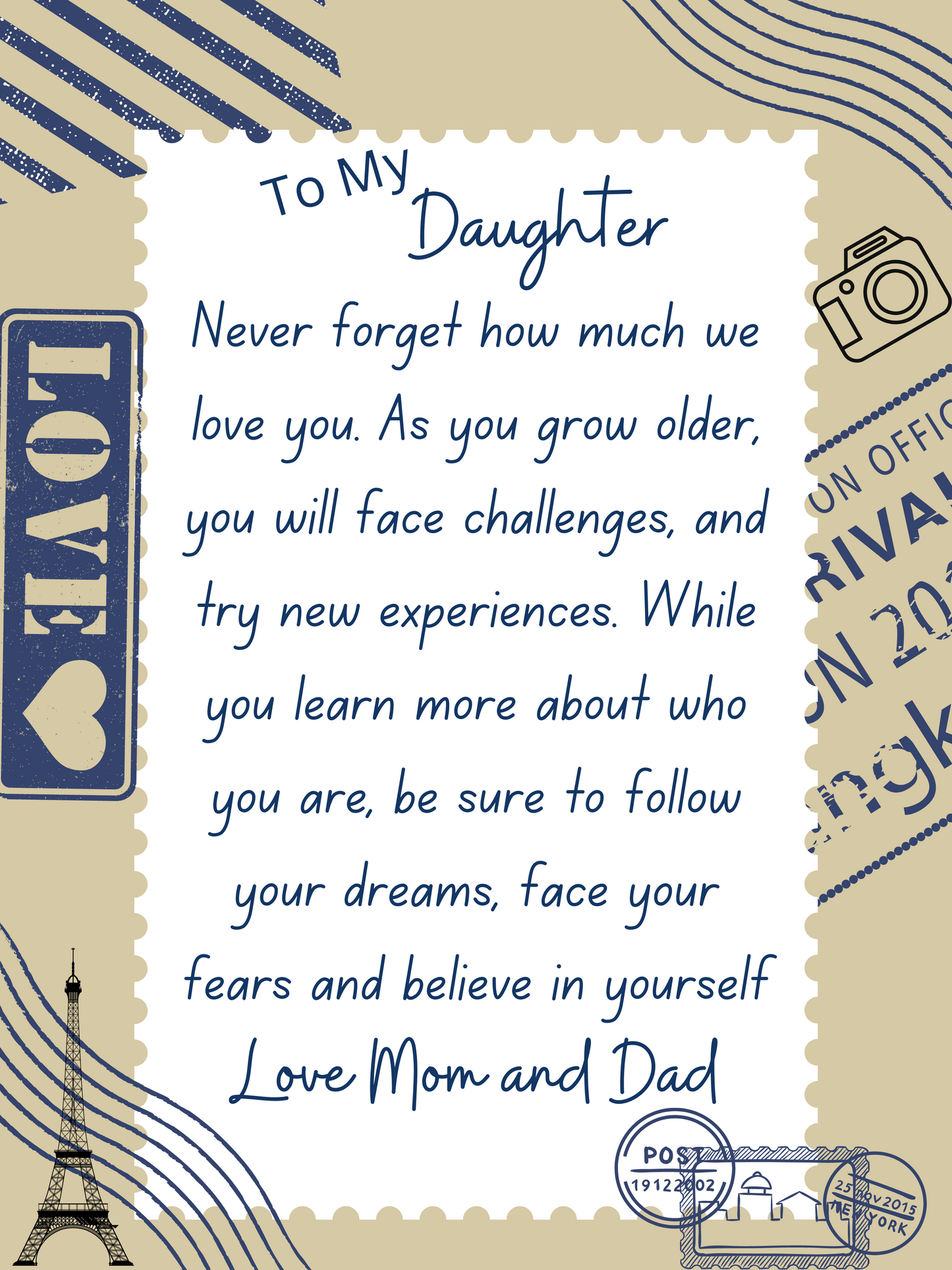 To My Daughter Blanket