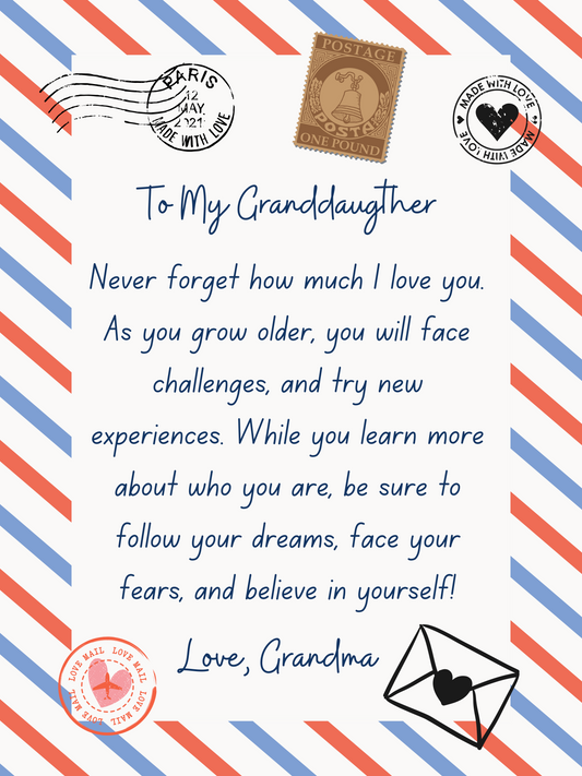 To My Granddaughter - Love Grandma Blanket