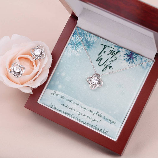 To My Wife - Merry Christmas Bundle Necklace and Earrings