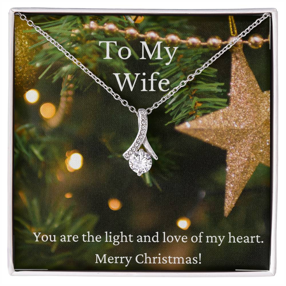 To My Wife - Merry Christmas Necklace