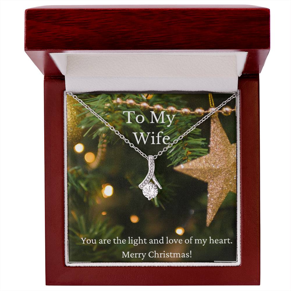 To My Wife - Merry Christmas Necklace