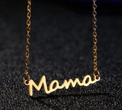 Mama Letter Pendant Necklace