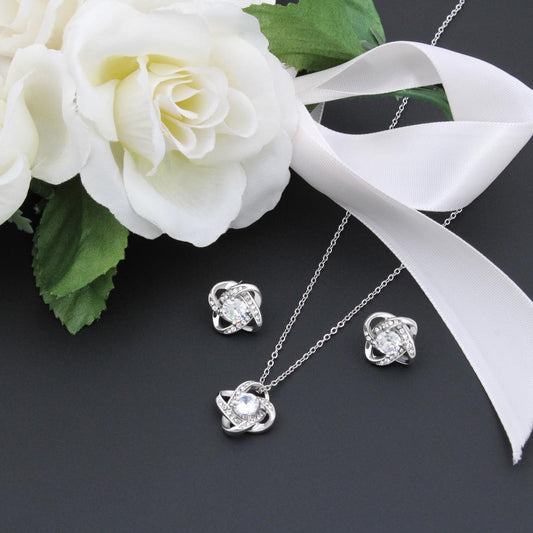 Love Knot Earring and Necklace Set