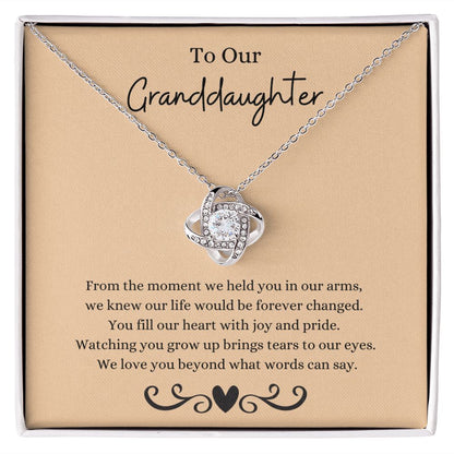To Our Granddaughter - Knot Necklace