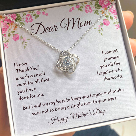 To My Mom | Thank You - Love Knot Necklace
