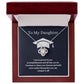 To My Daughter Graduate with Love Knot Necklace