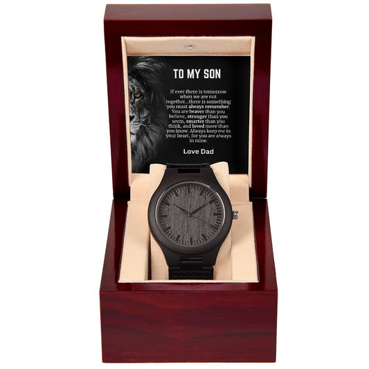 To My Son Wooden Watch