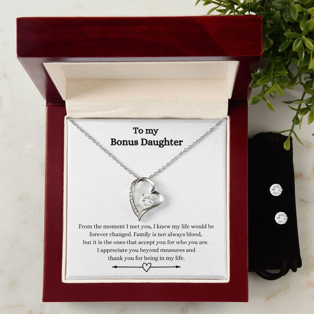 To My Bonus Daughter - Forever Love Heart