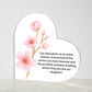 Daughter Heart and Flower Plaque