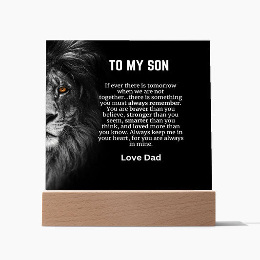To My Son Square Acrylic Plaque
